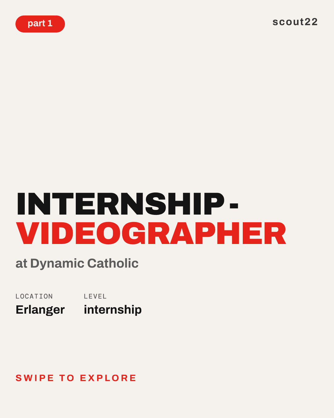 Internship - Videographer at Dynamic Catholic