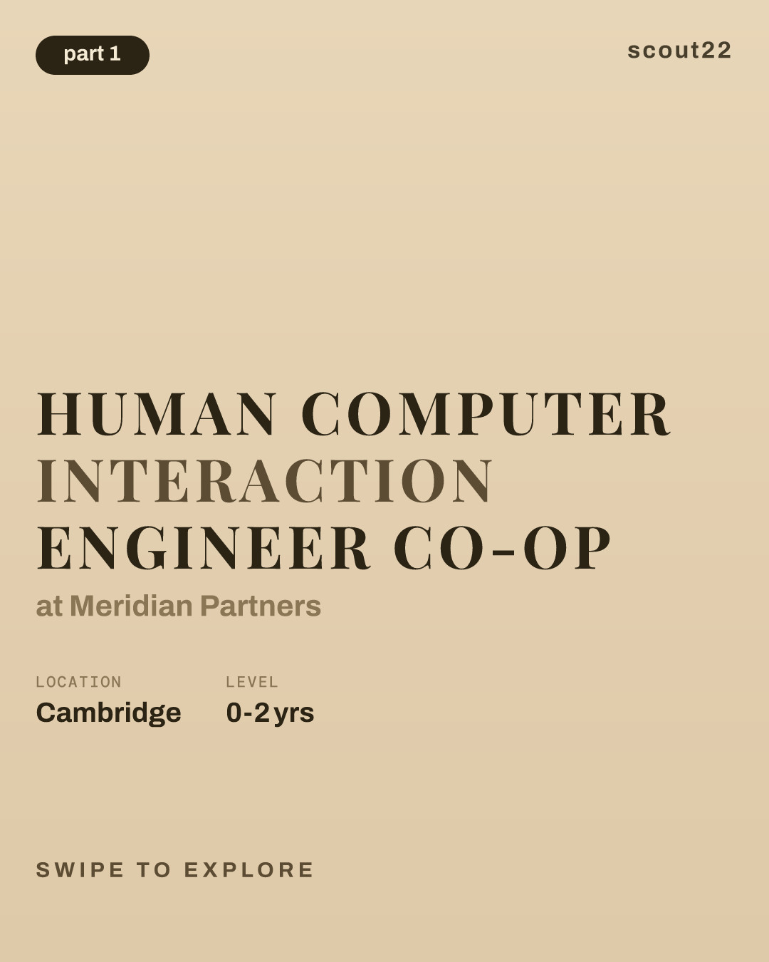 Human Computer Interaction Engineer Co-op at Meridian Partners