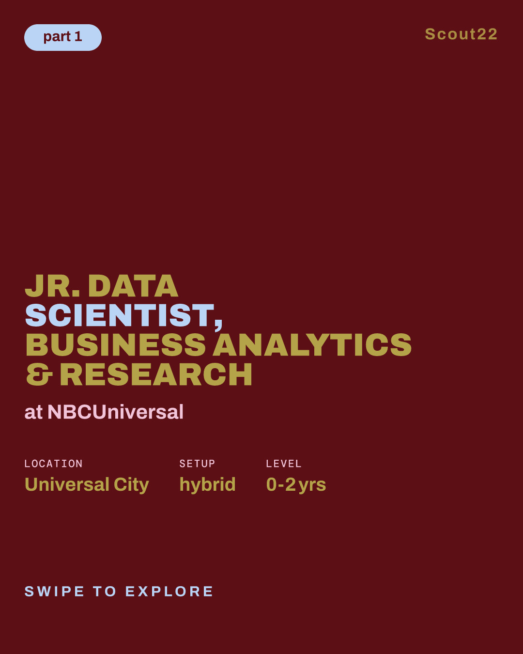 Jr. Data Scientist, Business Analytics & Research at NBCUniversal
