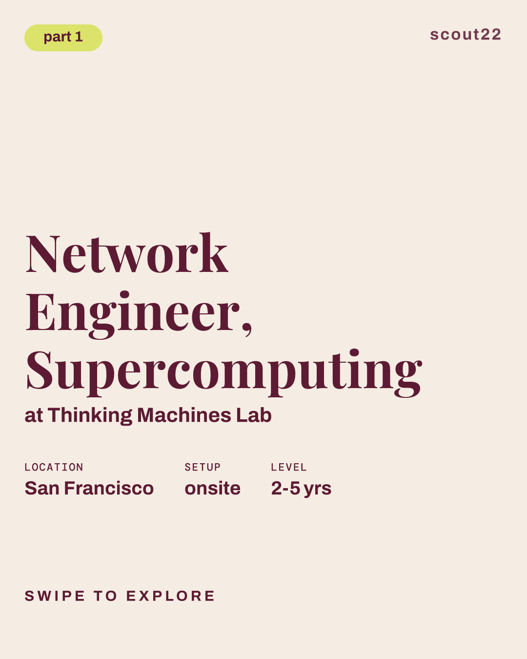 Network Engineer, Supercomputing at Thinking Machines Lab