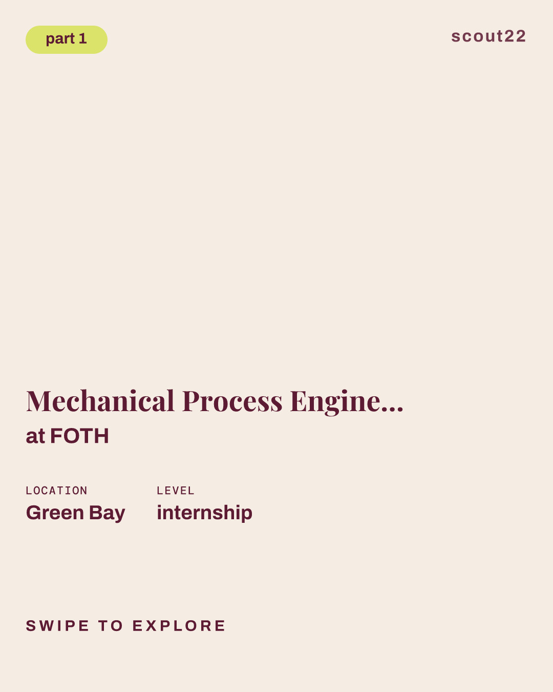 Mechanical Process Engineering Intern (Summer 2027) at FOTH