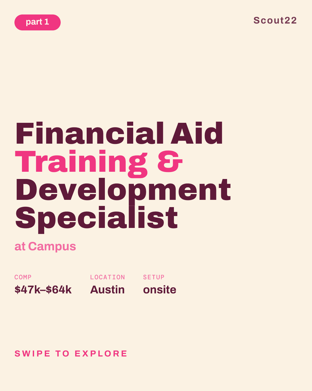 Financial Aid Training & Development Specialist at Campus