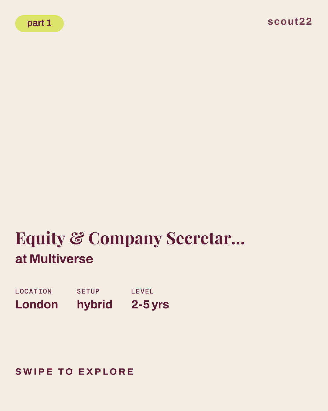 Equity & Company Secretarial Specialist (Part-time) at Multiverse