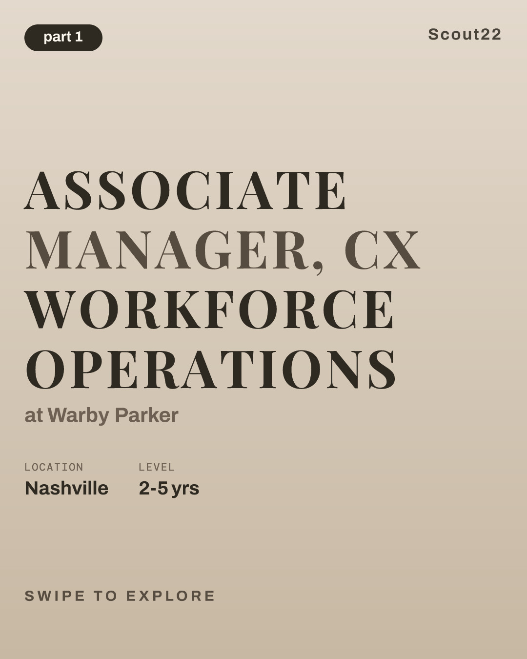 Associate Manager, CX Workforce Operations at Warby Parker