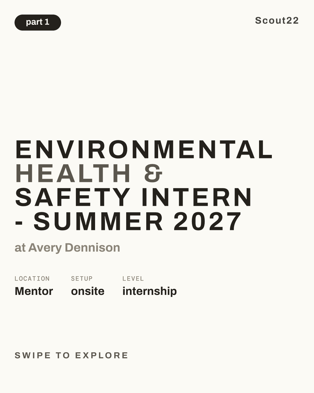 Environmental Health & Safety Intern - Summer 2027 at Avery Dennison