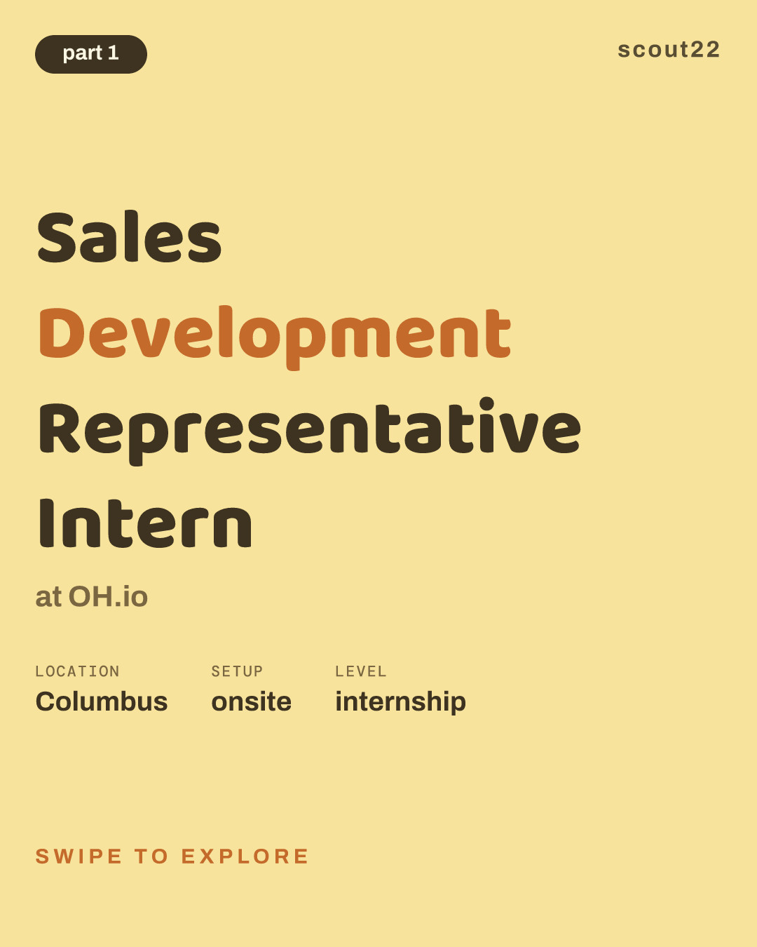 Sales Development Representative Intern at OH.io