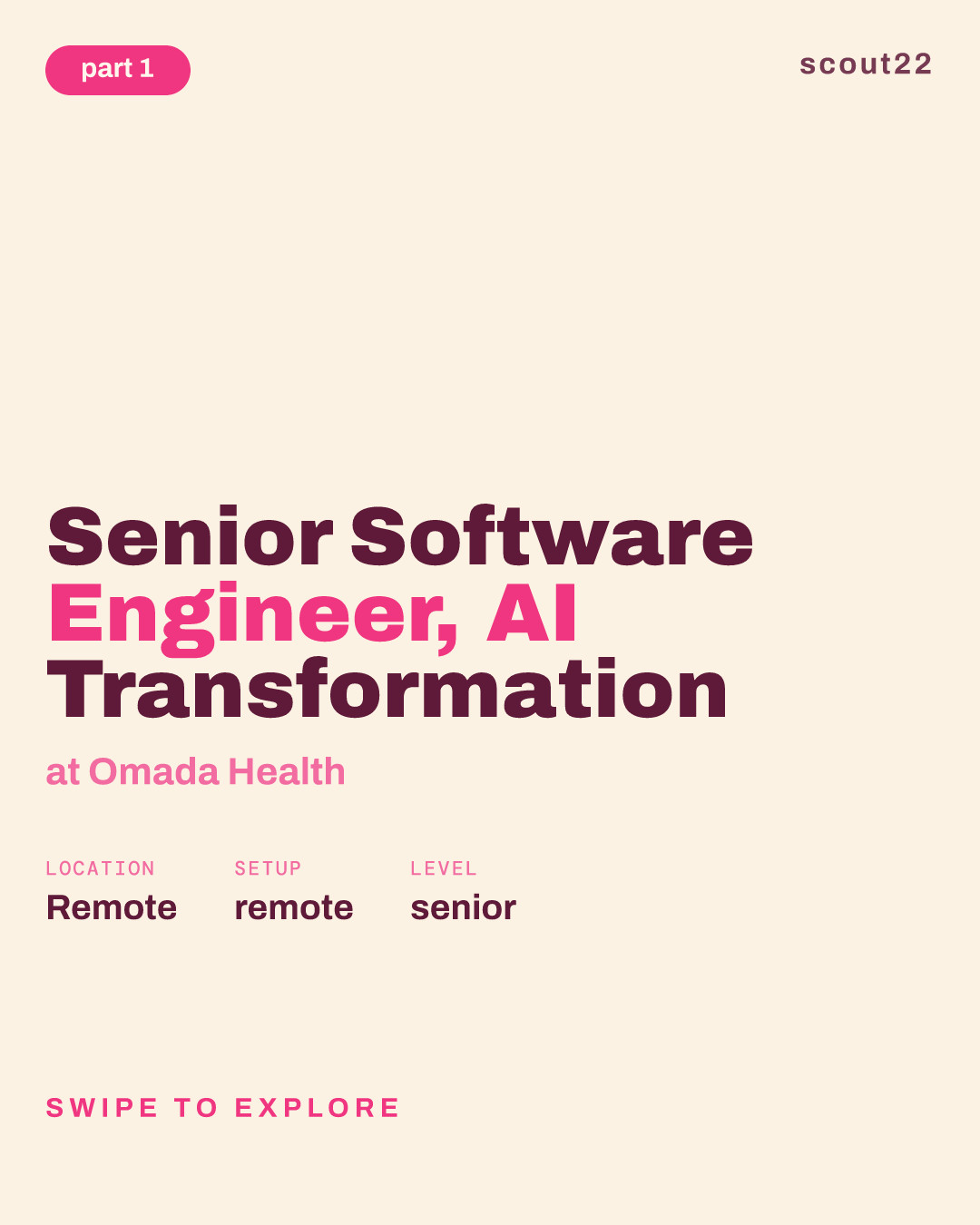 Senior Software Engineer, AI Transformation at Omada Health