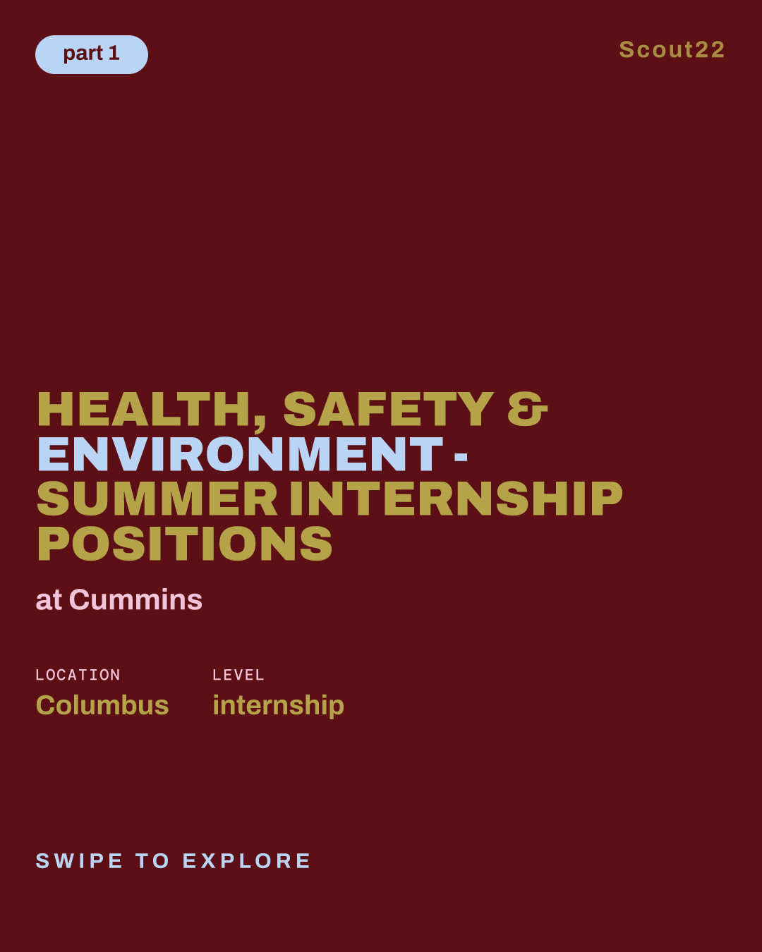 Health, Safety & Environment - Summer Internship Positions at Cummins
