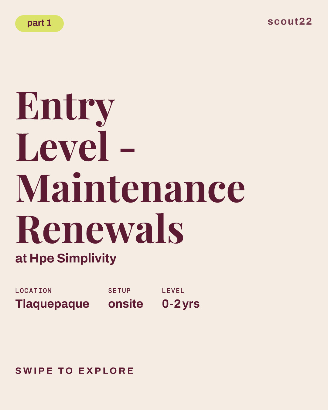 Entry Level - Maintenance Renewals at Hpe Simplivity