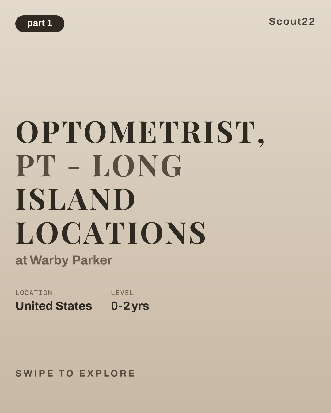 Optometrist, PT - Long Island Locations at Warby Parker