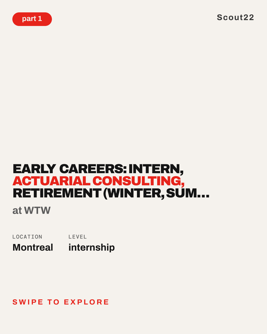 Early Careers: Intern, Actuarial Consulting, Retirement (Winter, Summer or Fall 2027) – Montreal at WTW