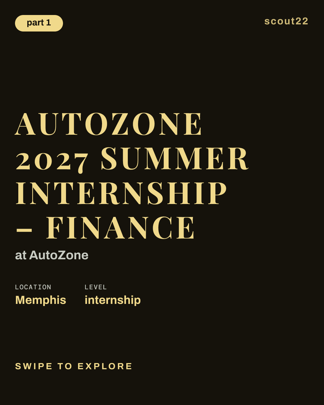 AutoZone 2027 Summer Internship – Finance at AutoZone