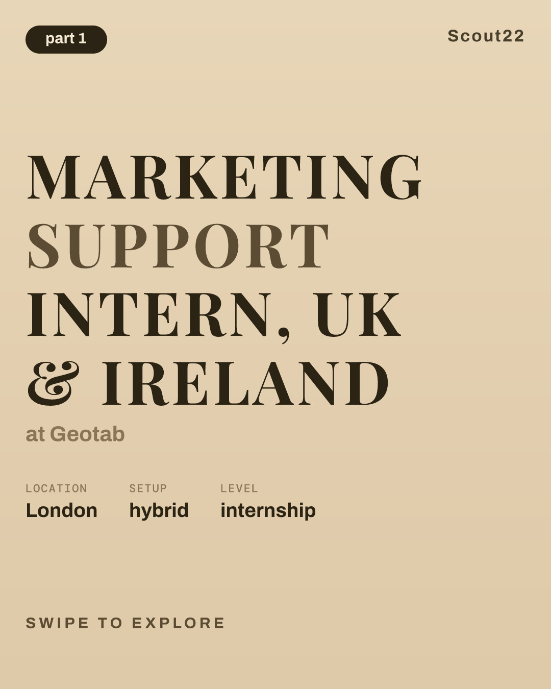 Marketing Support Intern, UK & Ireland at Geotab