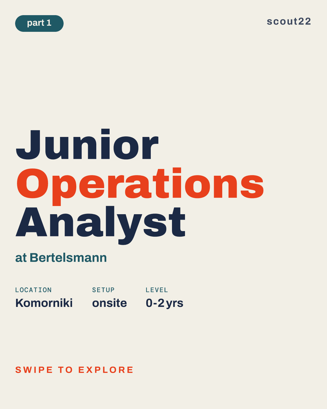 Junior Operations Analyst at Bertelsmann