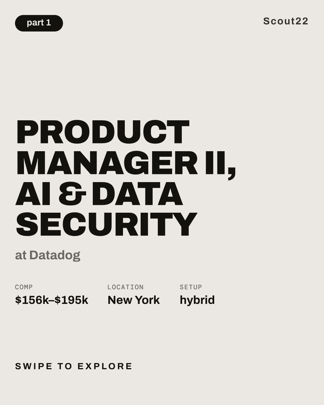 Product Manager II, AI & Data Security at Datadog