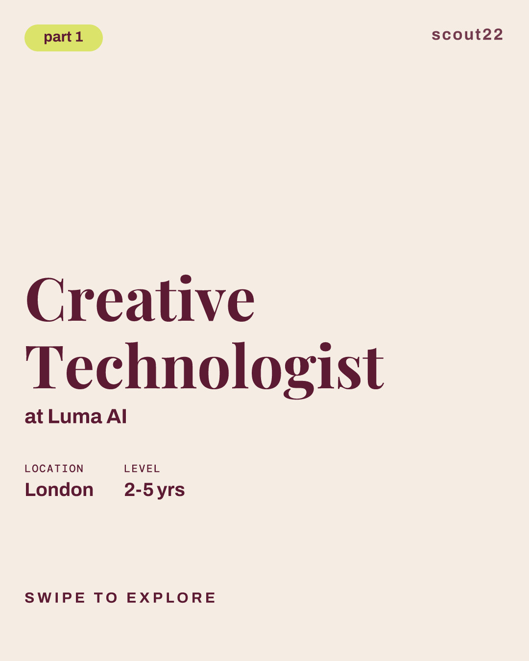 Creative Technologist at Luma AI