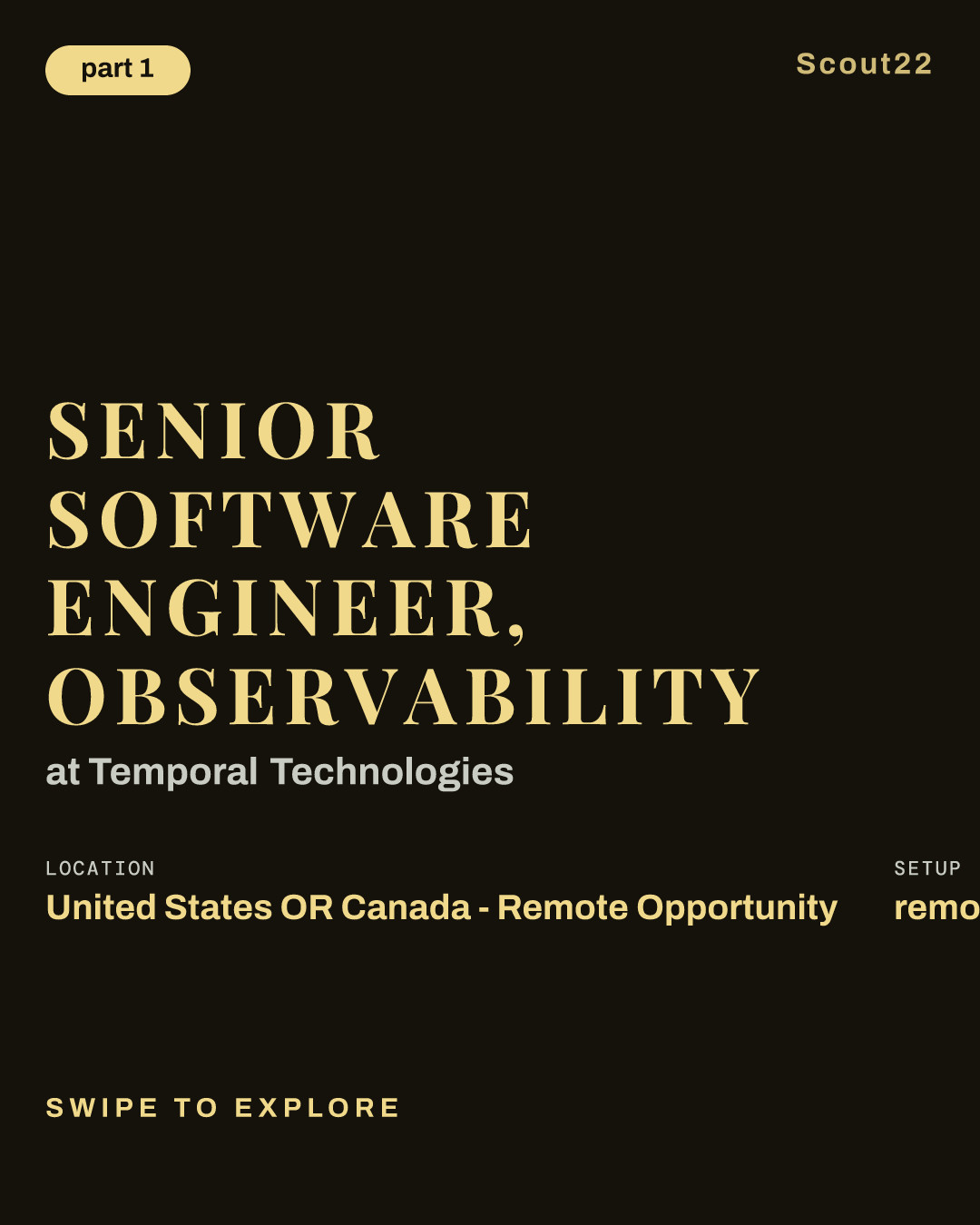 Senior Software Engineer, Observability at Temporal Technologies