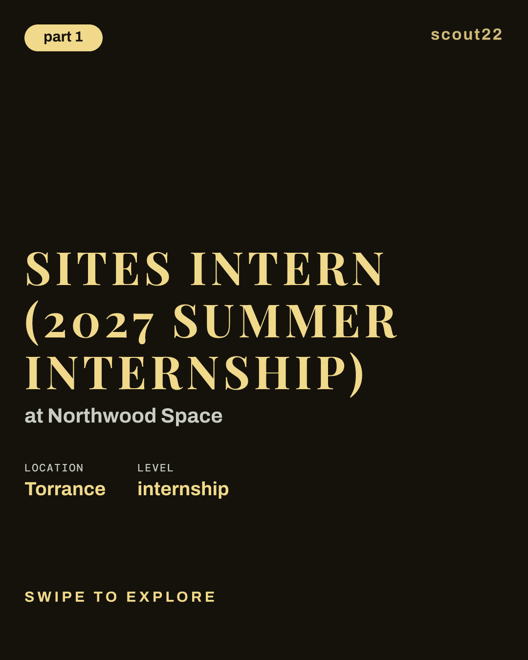 Sites Intern (2027 Summer Internship) at Northwood Space