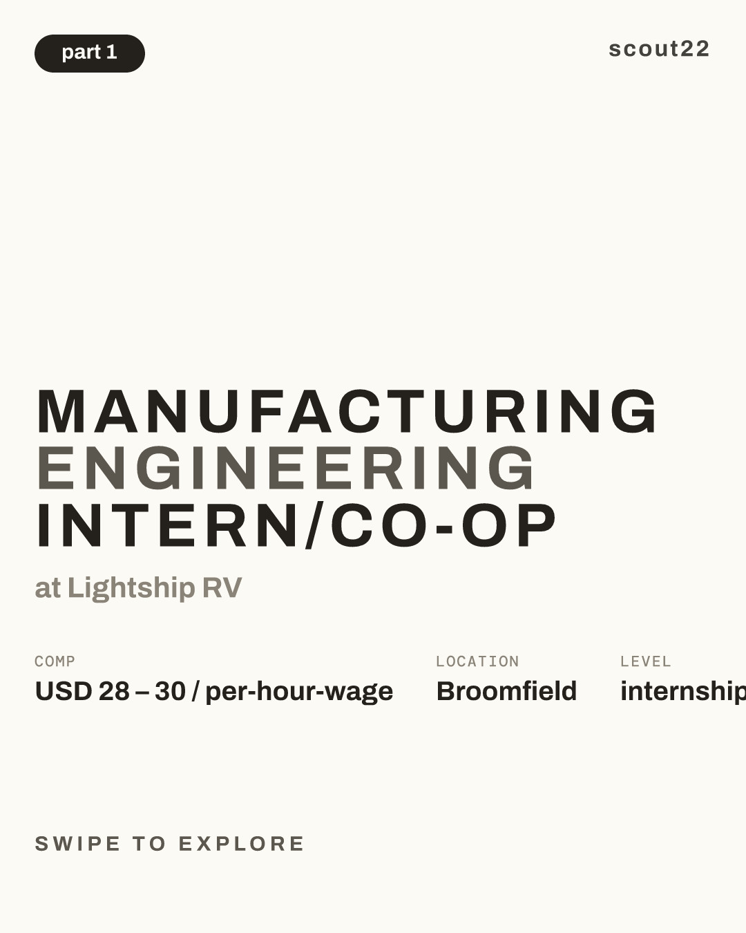 Manufacturing Engineering Intern/Co-Op at Lightship RV