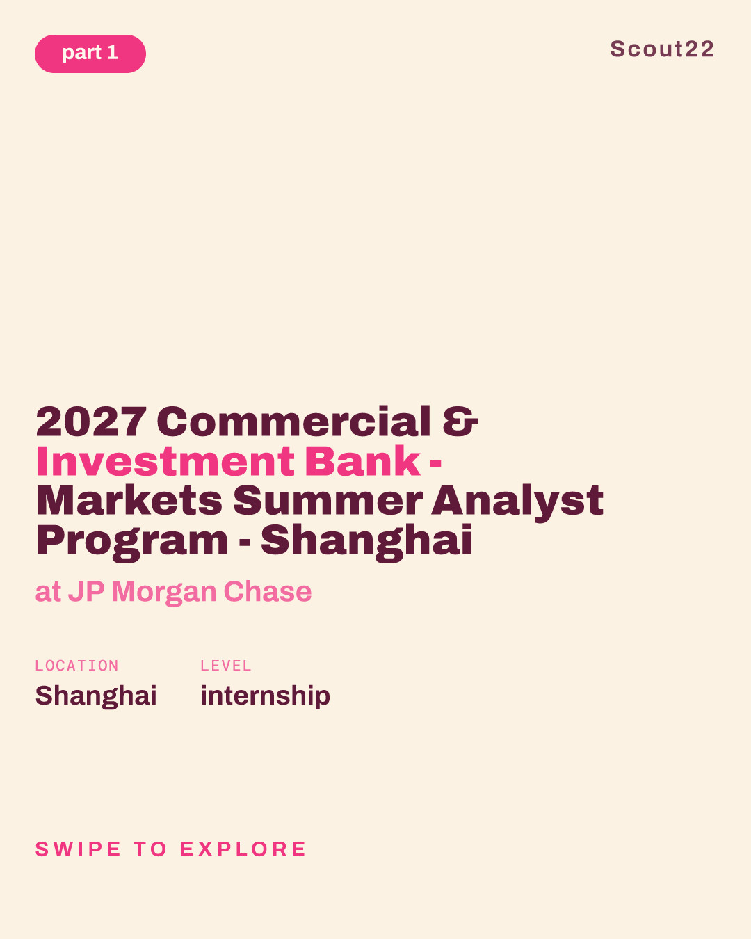 2027 Commercial & Investment Bank - Markets Summer Analyst Program - Shanghai at JP Morgan Chase