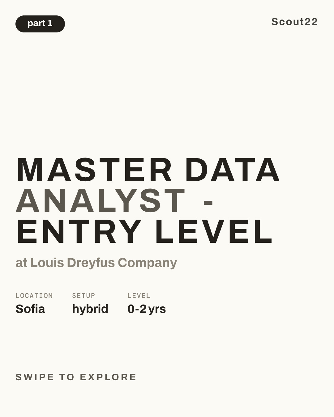 Master Data Analyst - entry level at Louis Dreyfus Company