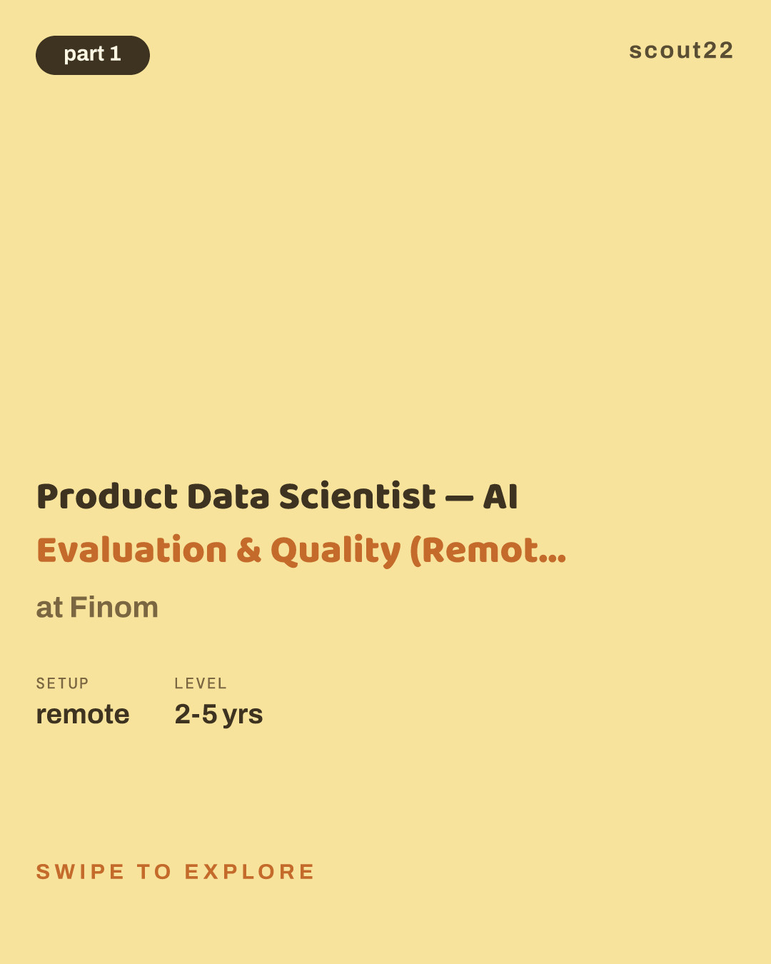 Product Data Scientist — AI Evaluation & Quality (Remote) at Finom