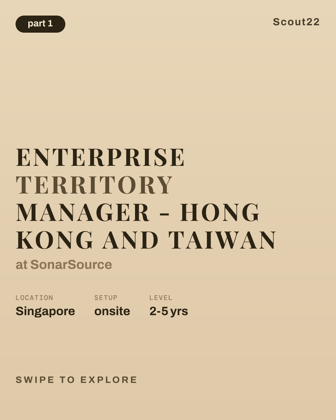 Enterprise Territory Manager - Hong Kong and Taiwan at SonarSource