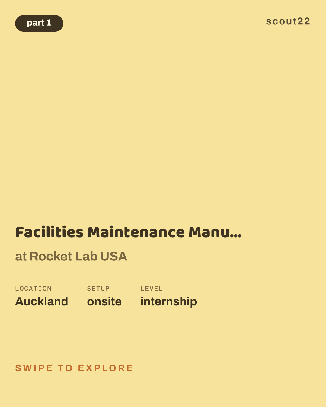 Facilities Maintenance Manufacturing Engineering Intern at Rocket Lab USA