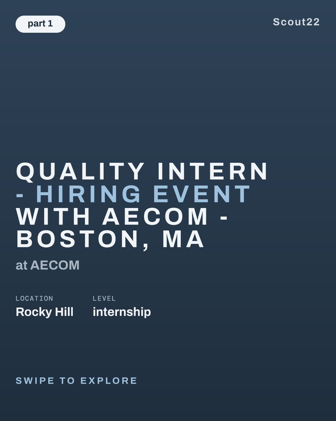 Quality Intern - Hiring Event with AECOM - Boston, MA at AECOM