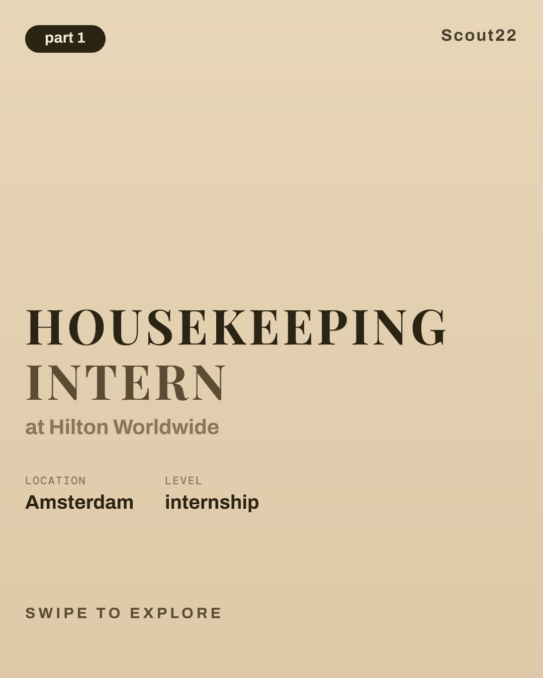 Housekeeping Intern at Hilton Worldwide