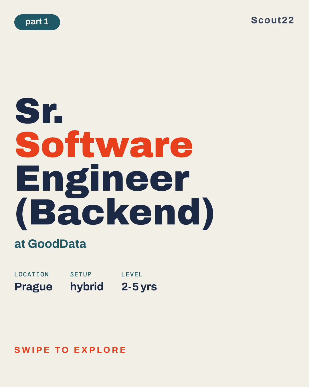 Sr. Software Engineer (Backend) at GoodData