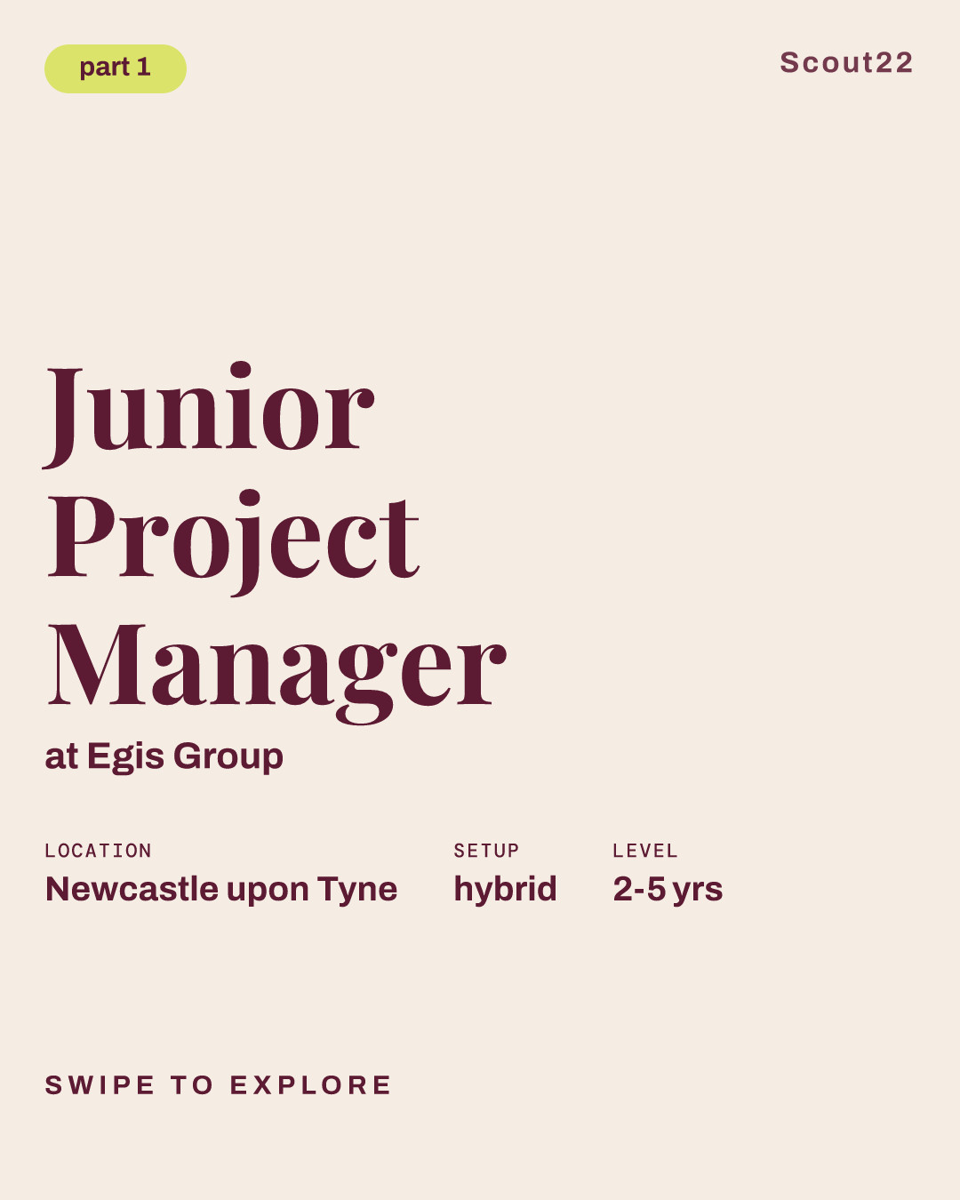 Junior Project Manager at Egis Group