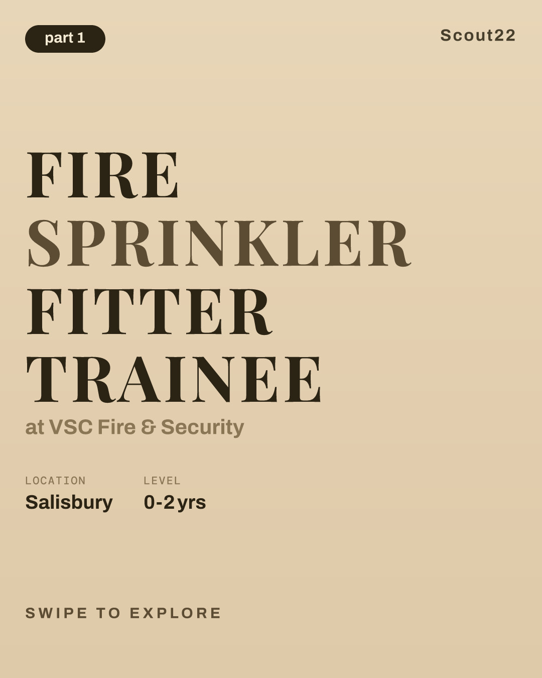 Fire Sprinkler Fitter Trainee at VSC Fire & Security