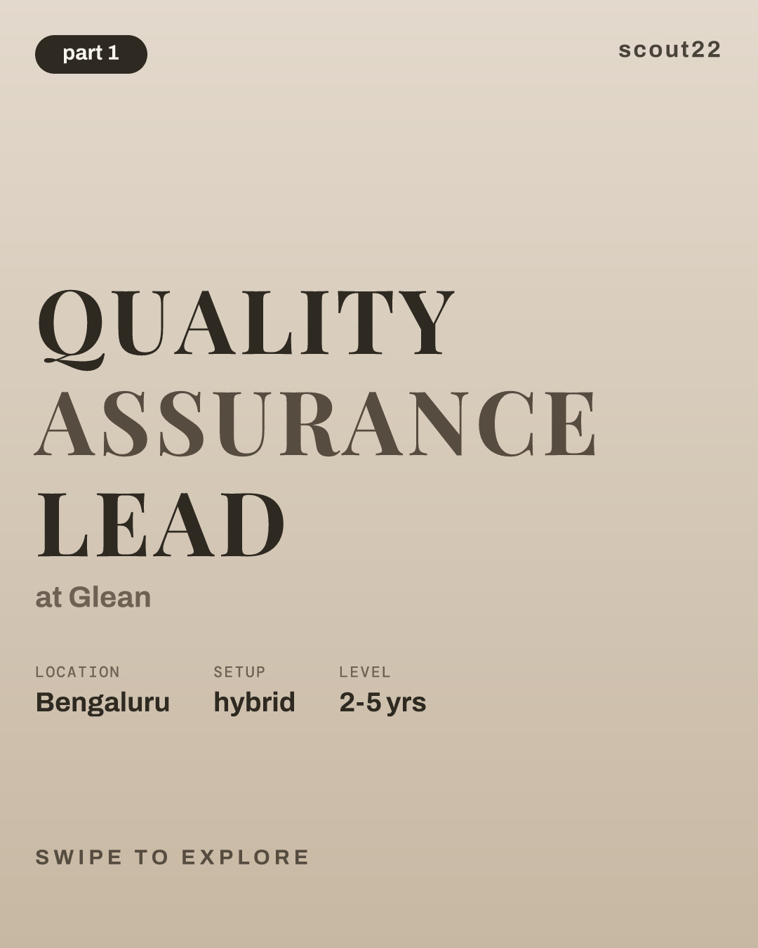 Quality Assurance Lead at Glean