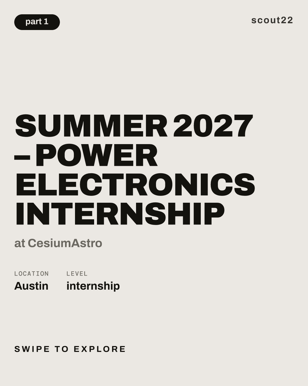 Summer 2027 – Power Electronics Internship at CesiumAstro