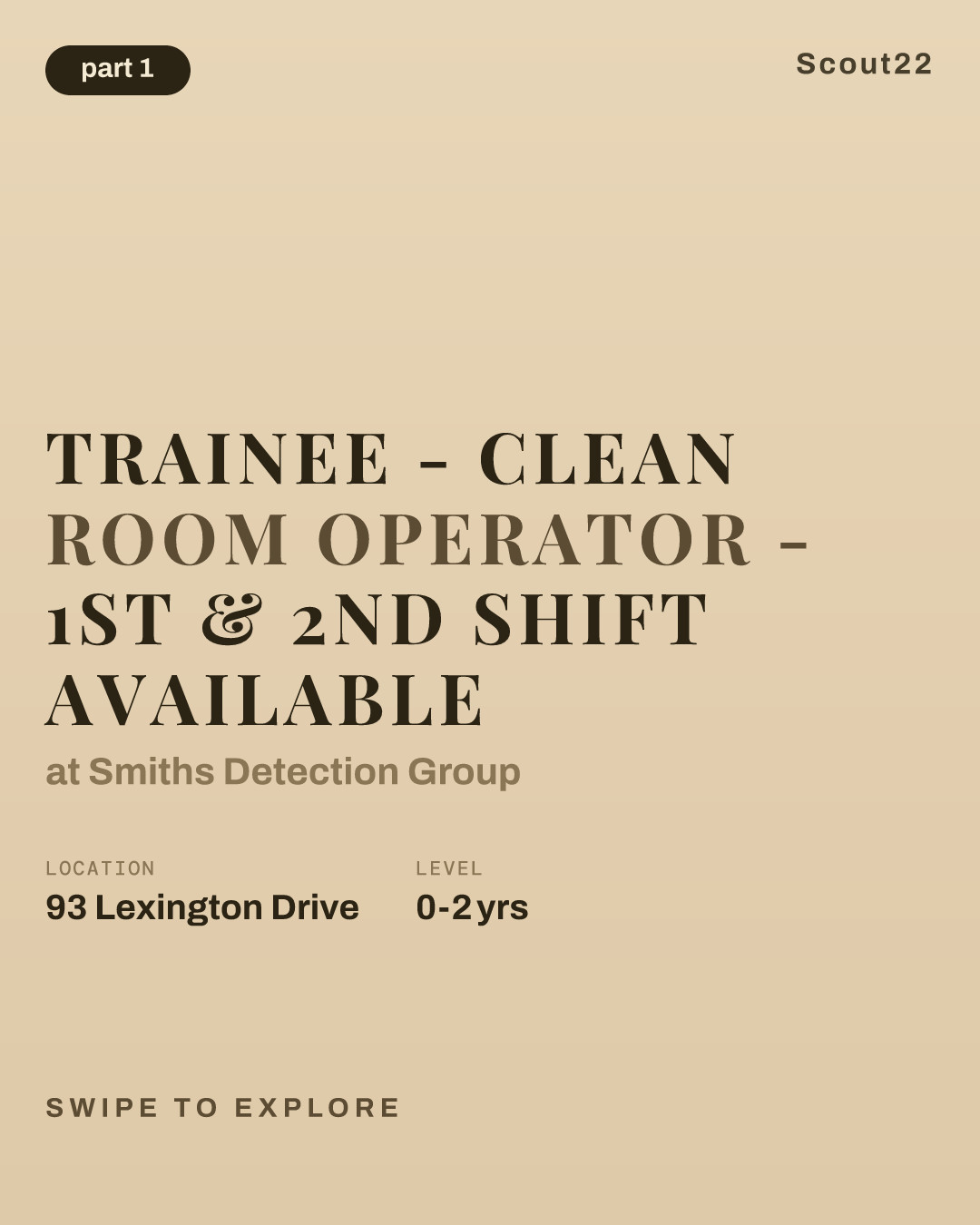 Trainee - Clean Room Operator - 1st & 2nd Shift Available at Smiths Detection Group