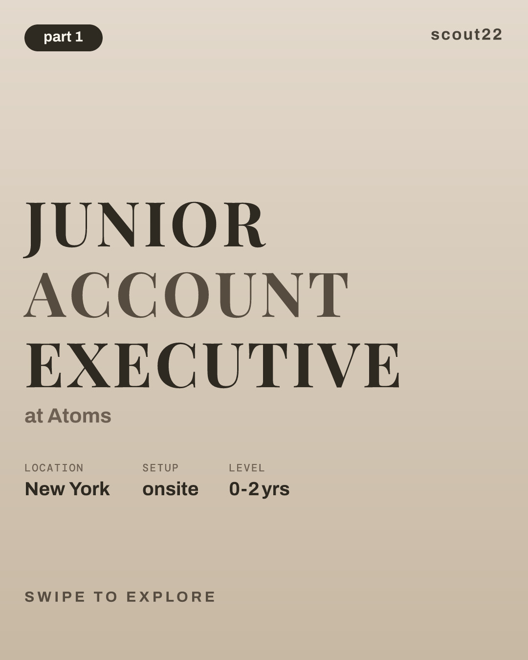 Junior Account Executive at Atoms