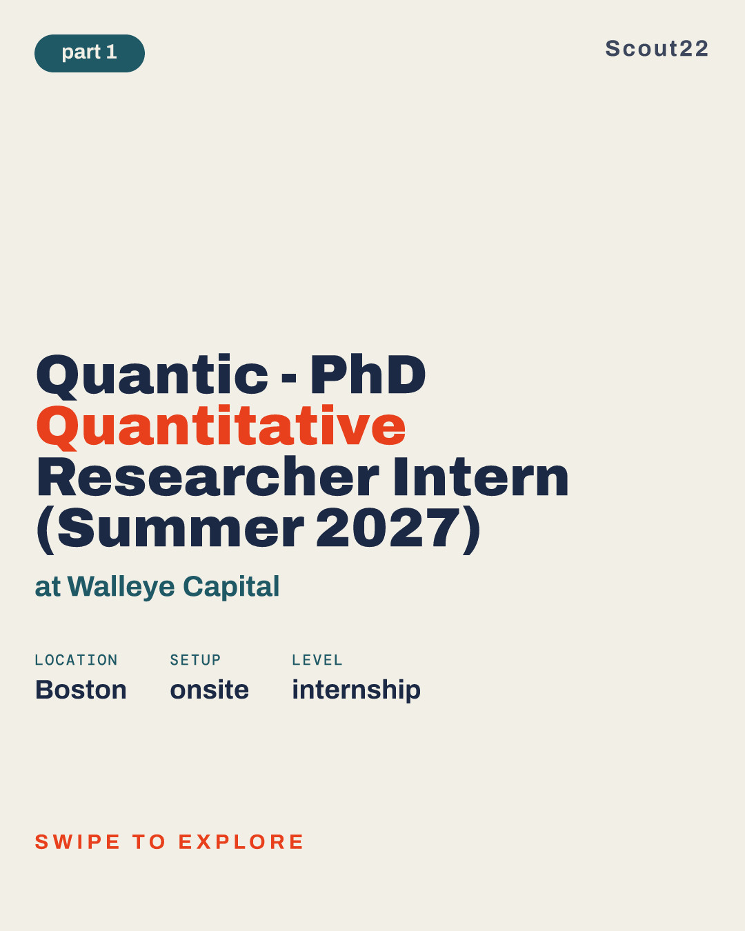 Quantic - PhD Quantitative Researcher Intern (Summer 2027) at Walleye Capital
