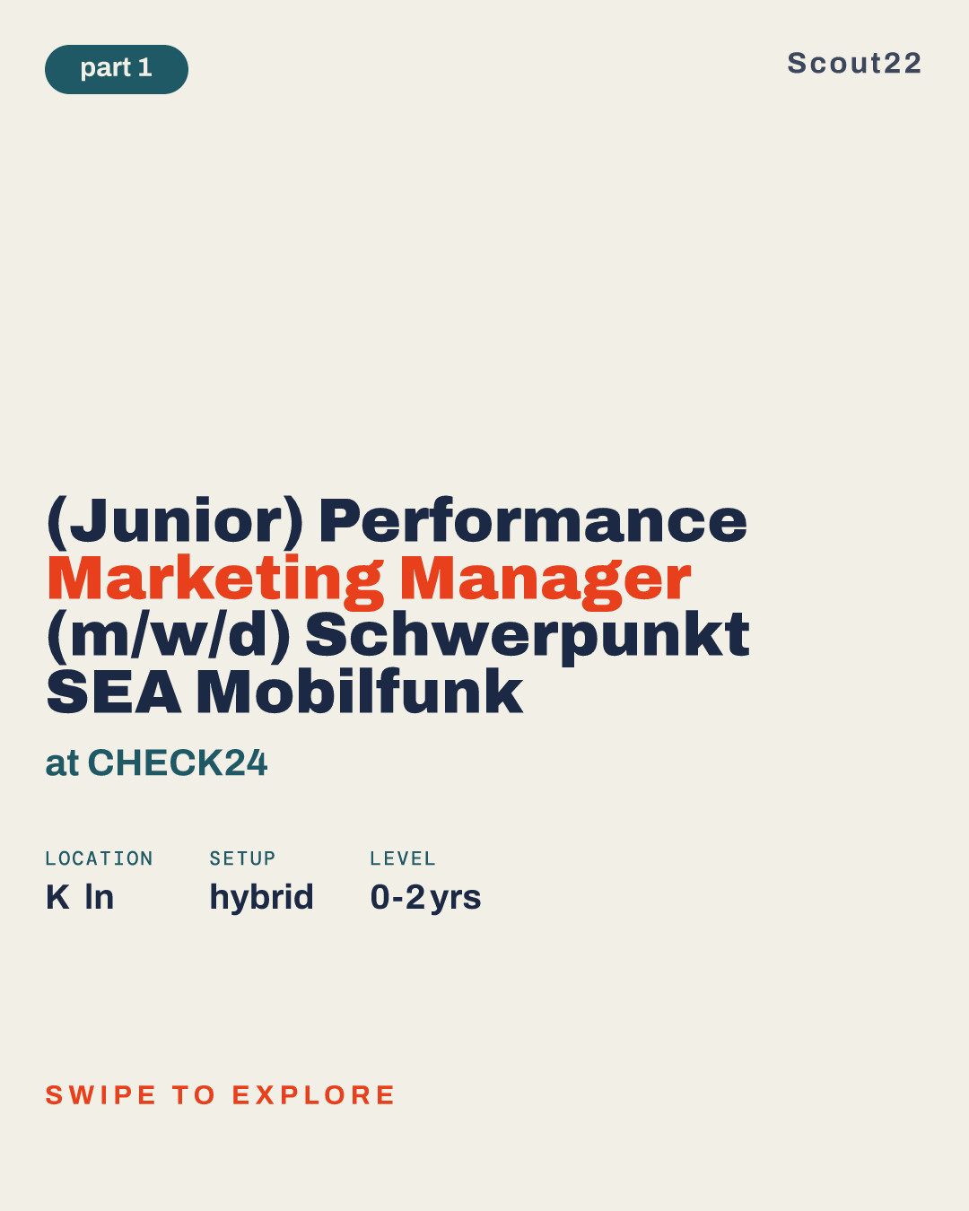 (Junior) Performance Marketing Manager (m/w/d) Schwerpunkt SEA Mobilfunk at CHECK24