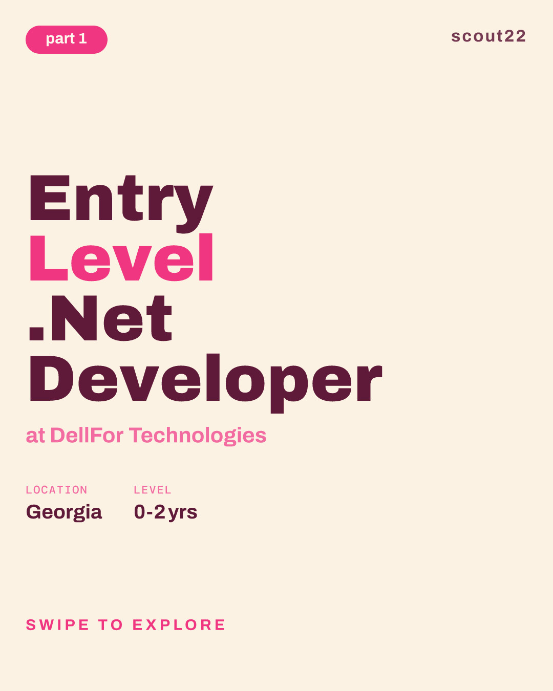 Entry Level .Net Developer at DellFor Technologies