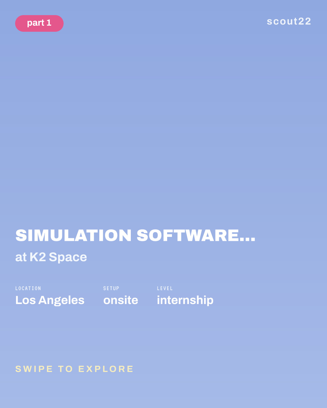 Simulation Software Engineering Intern - Summer 2027 at K2 Space