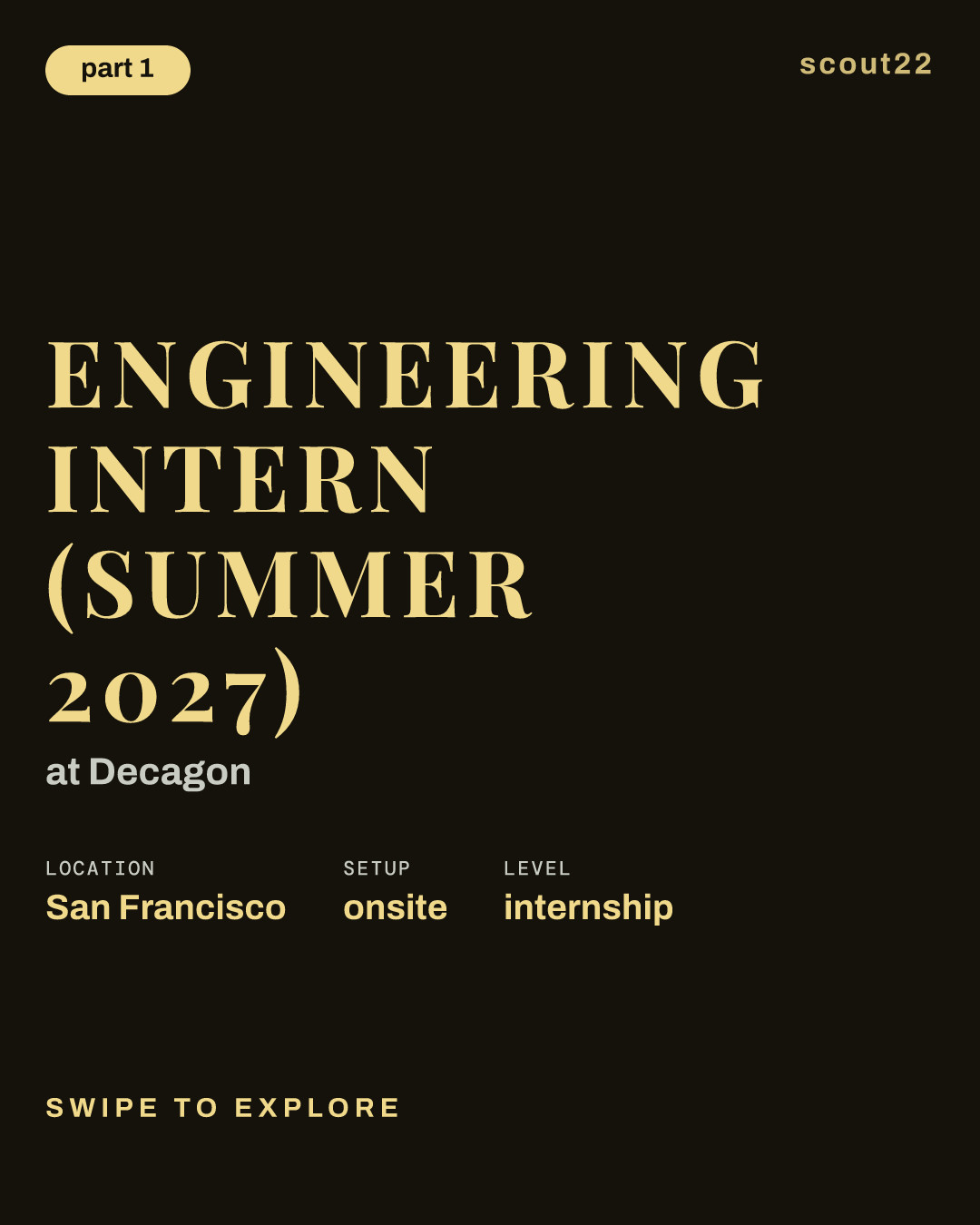 Engineering Intern (Summer 2027) at Decagon