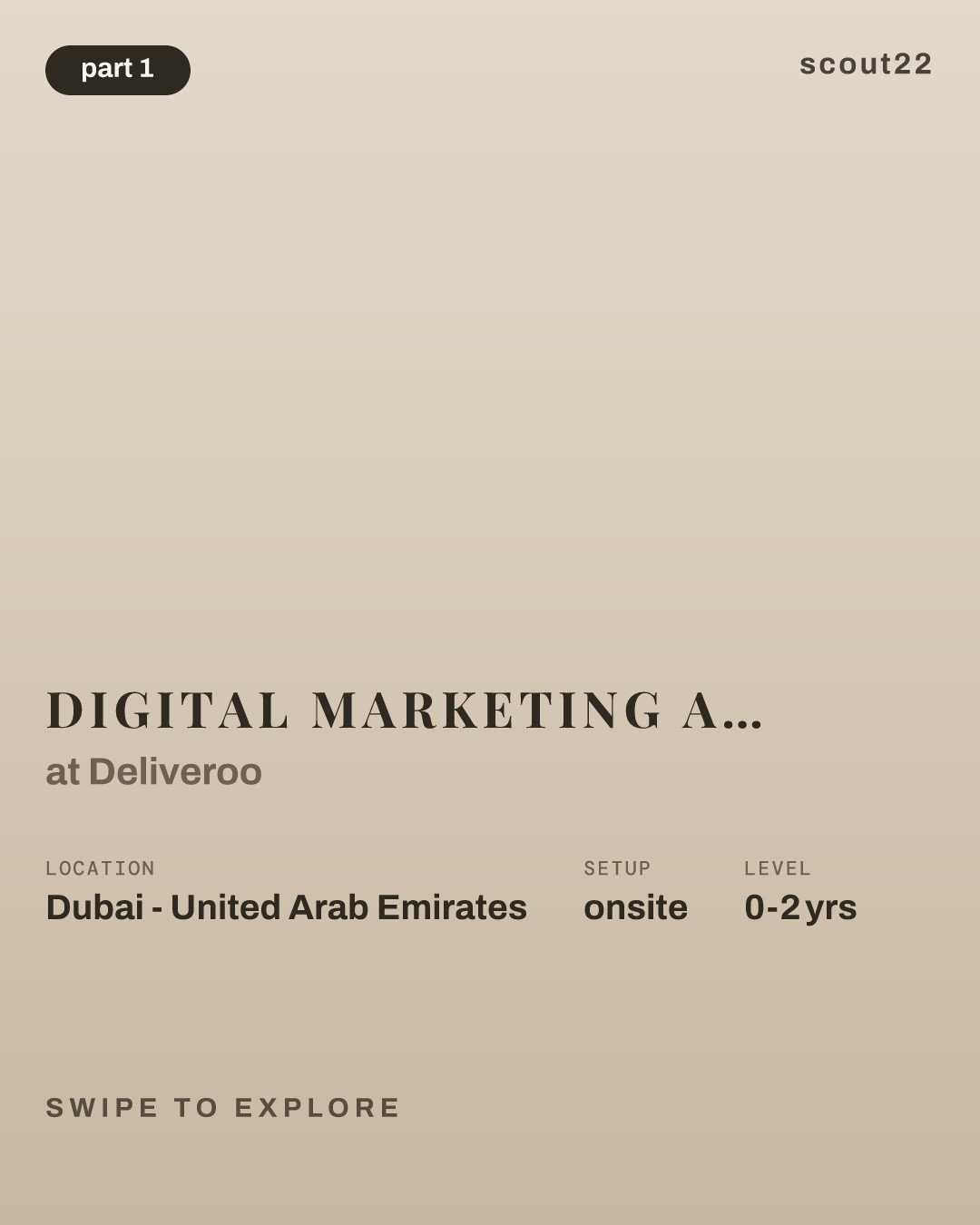 Digital Marketing Associate (UAE National) at Deliveroo