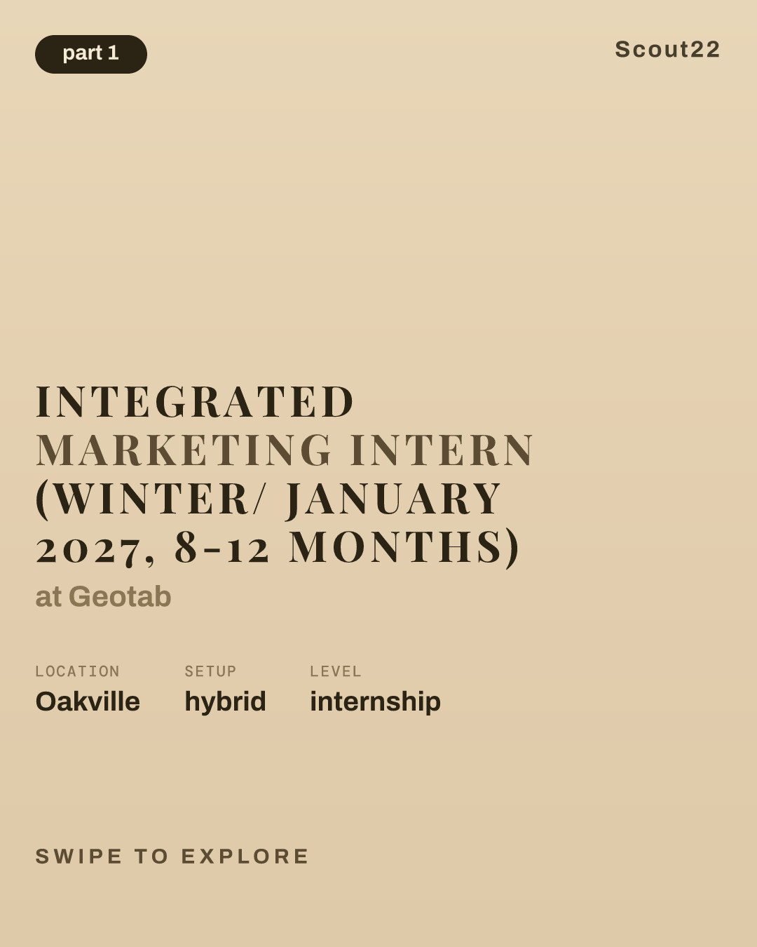 Integrated Marketing Intern (Winter/ January 2027, 8-12 Months) at Geotab