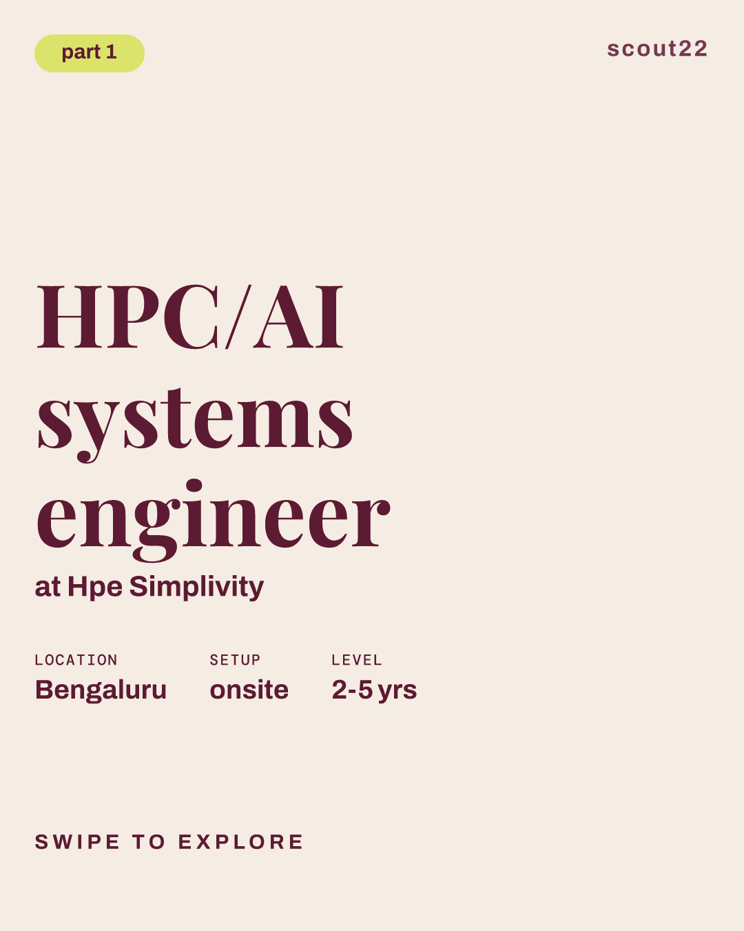 HPC/AI systems engineer at Hpe Simplivity