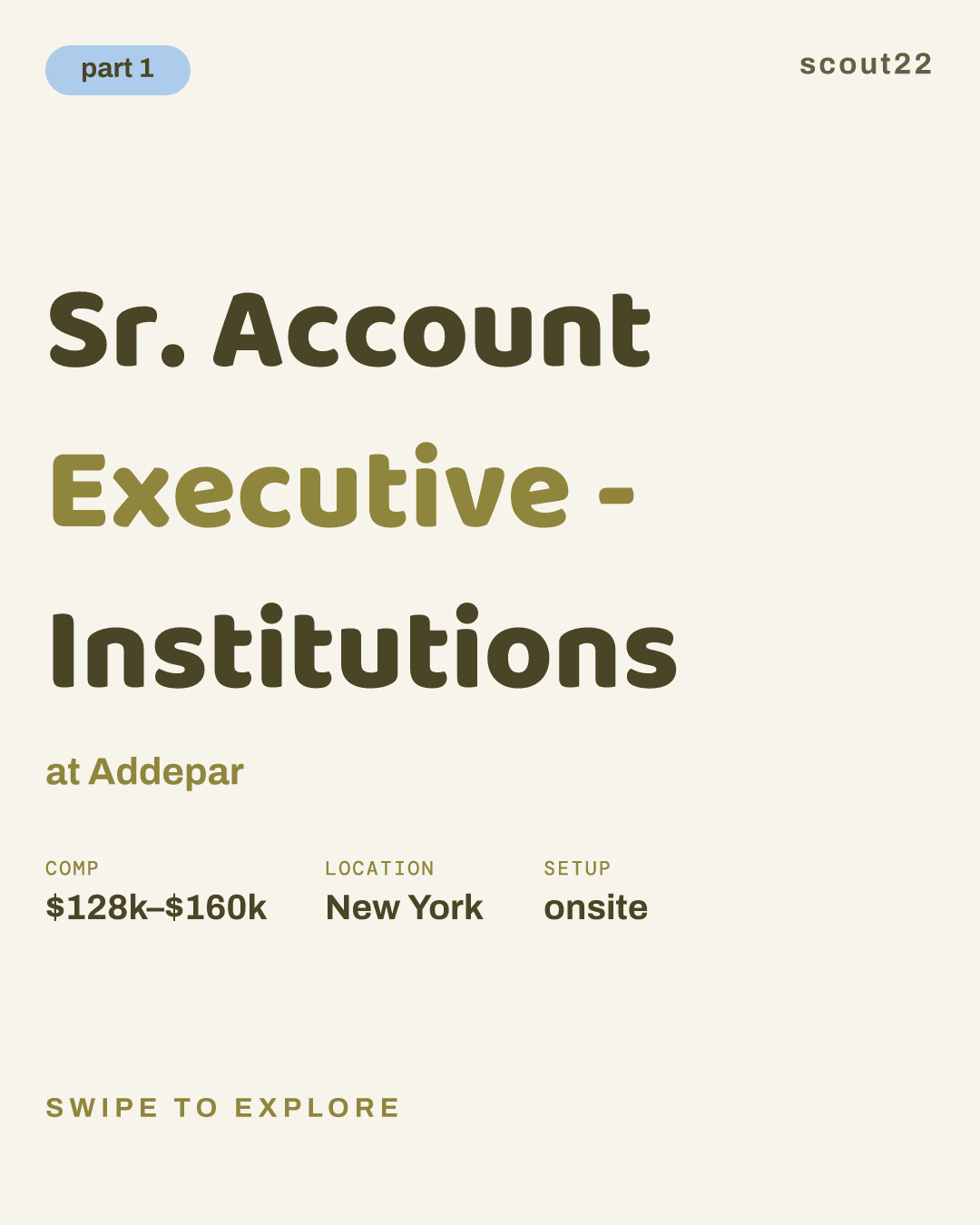 Sr. Account Executive - Institutions at Addepar