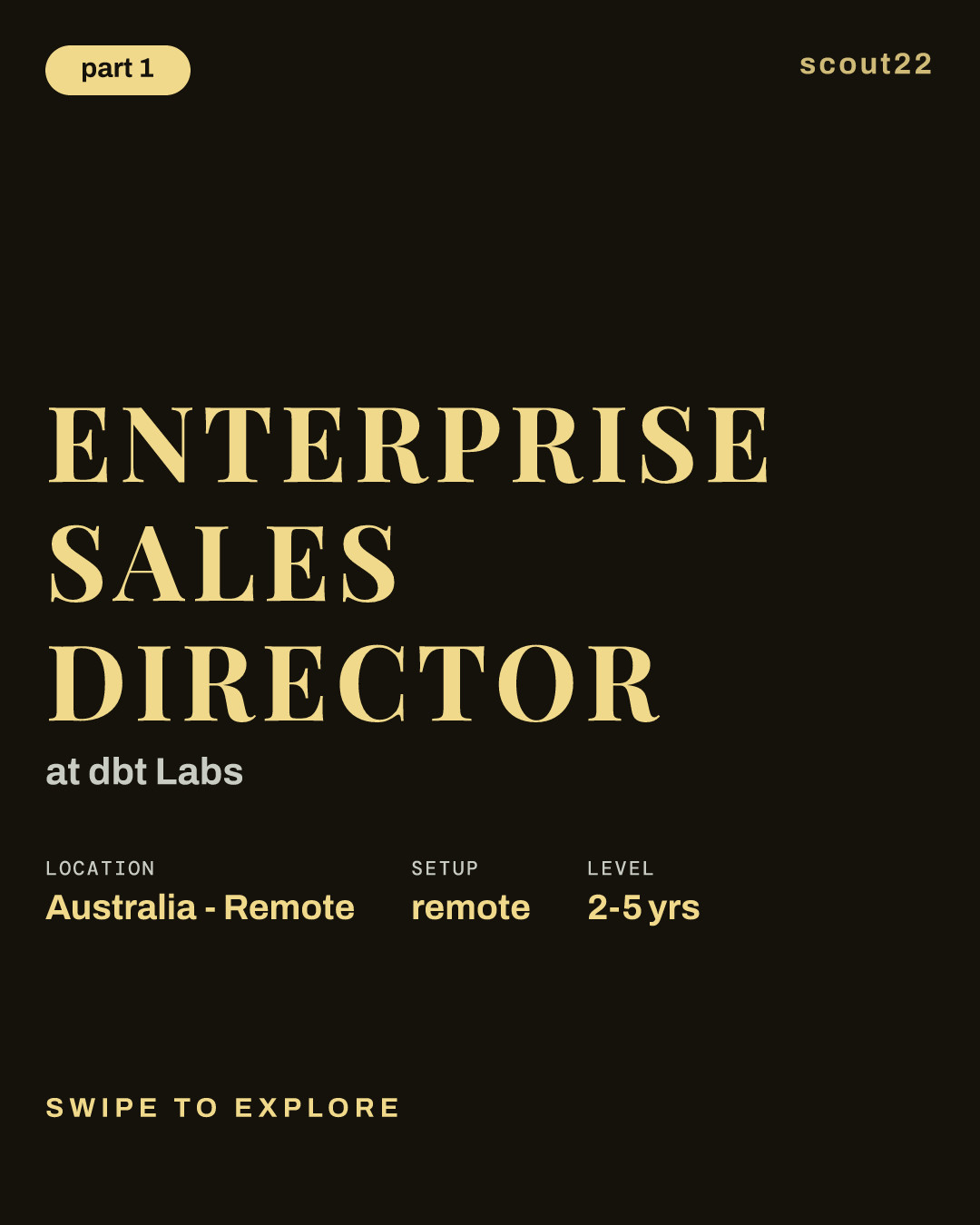 Enterprise Sales Director at dbt Labs