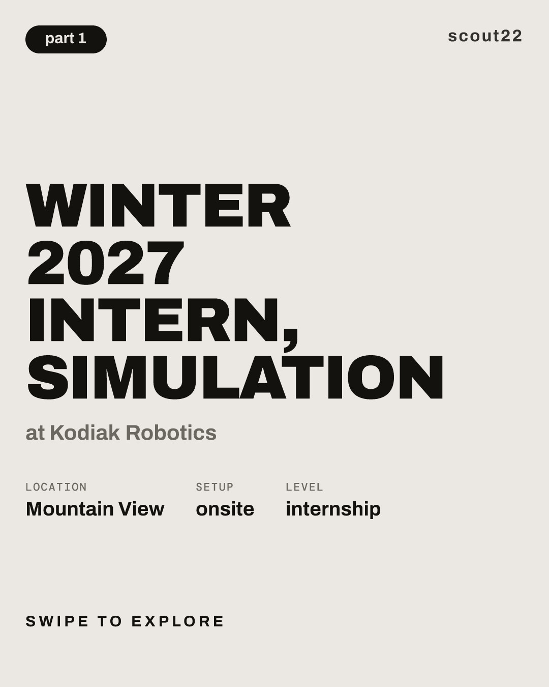 Winter 2027 Intern, Simulation at Kodiak Robotics
