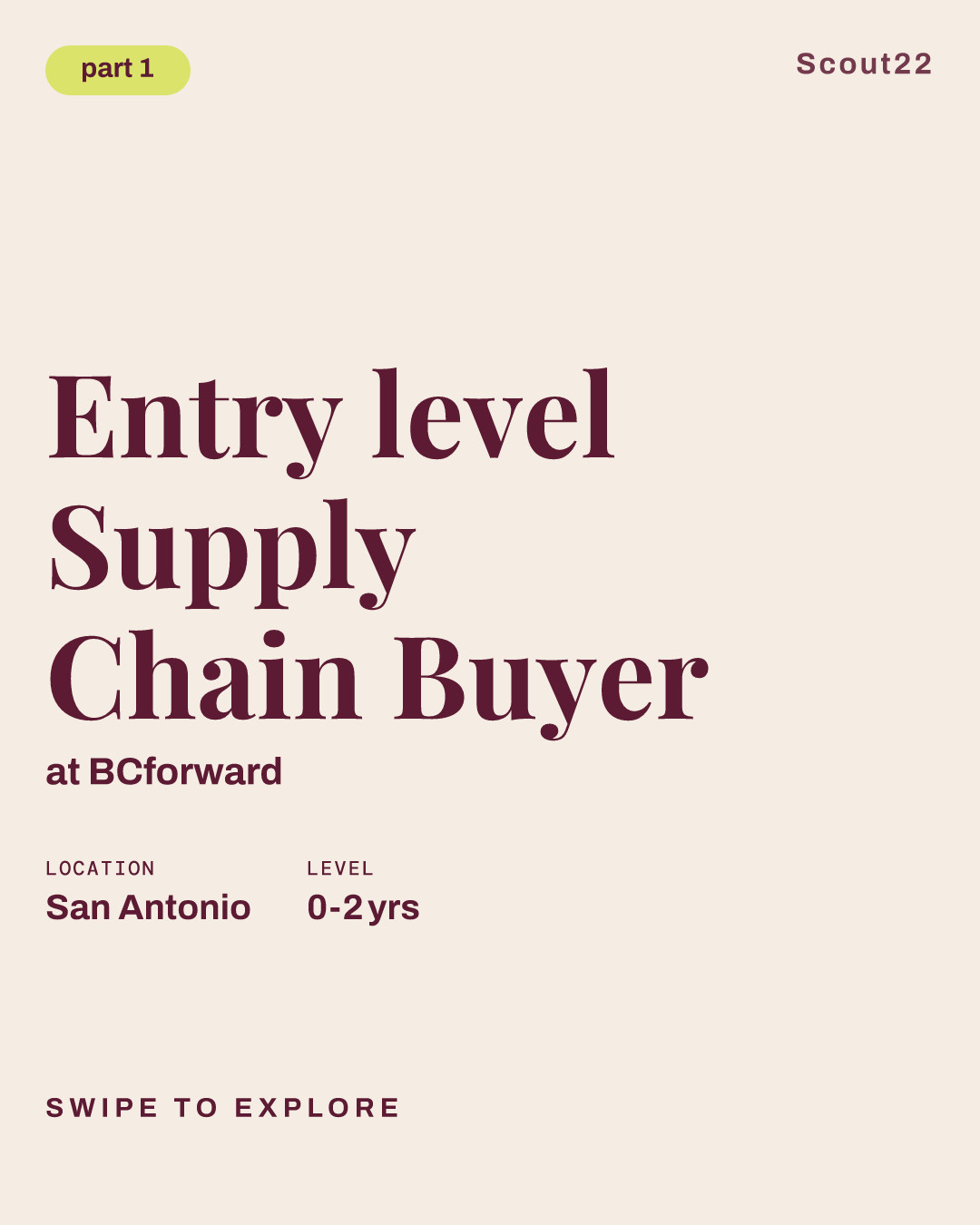 Entry level Supply Chain Buyer at BCforward