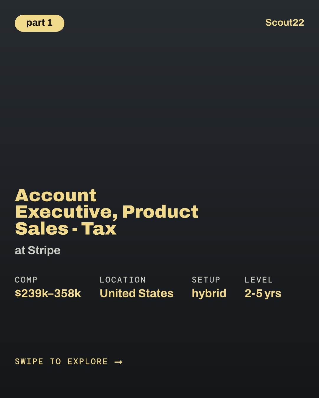 Account Executive, Product Sales - Tax at Stripe